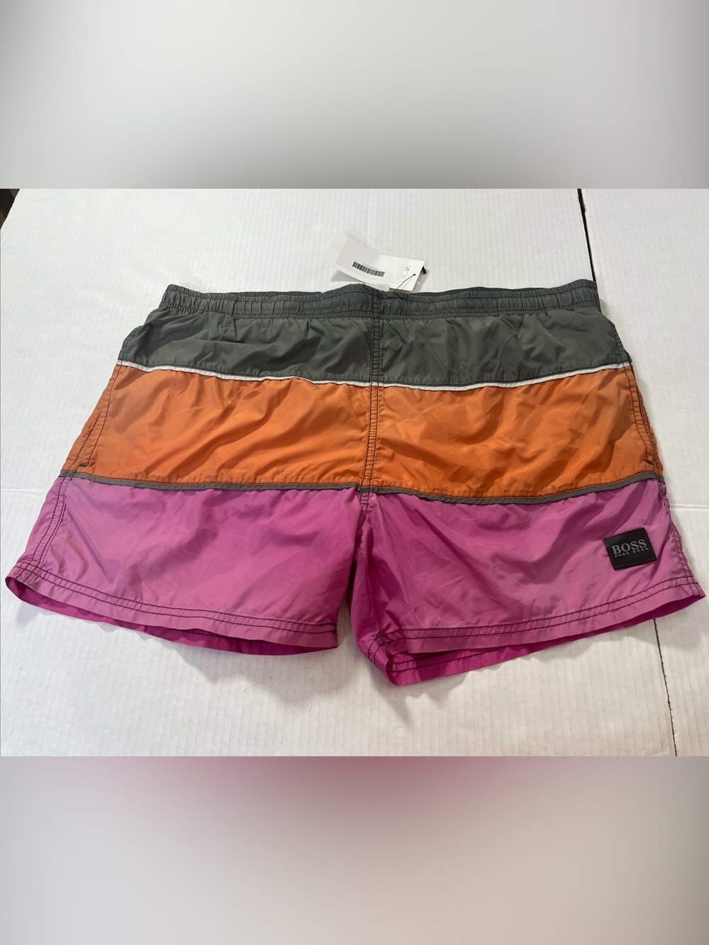 HUGO BOSS Men's M Retro Swim Trunks "Butterflyfish" Old School Throwback Beach